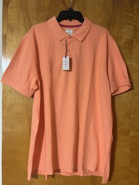 NWT Member's Mark XL Spice Coral Stretch Pique Polo